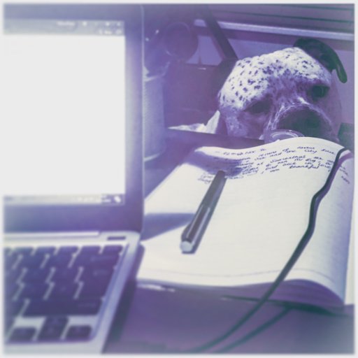 writer and her dog.jpg